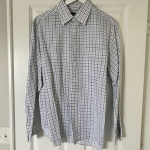 Billy Reid Plaid Dress Shirt L